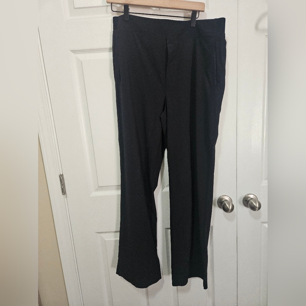Athleta Black Wide Leg Pants 14 - Picture 2 of 5